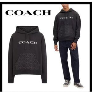 Coach designer unisex signature hoodie sweatshirt xxxl 3xl nwot black white